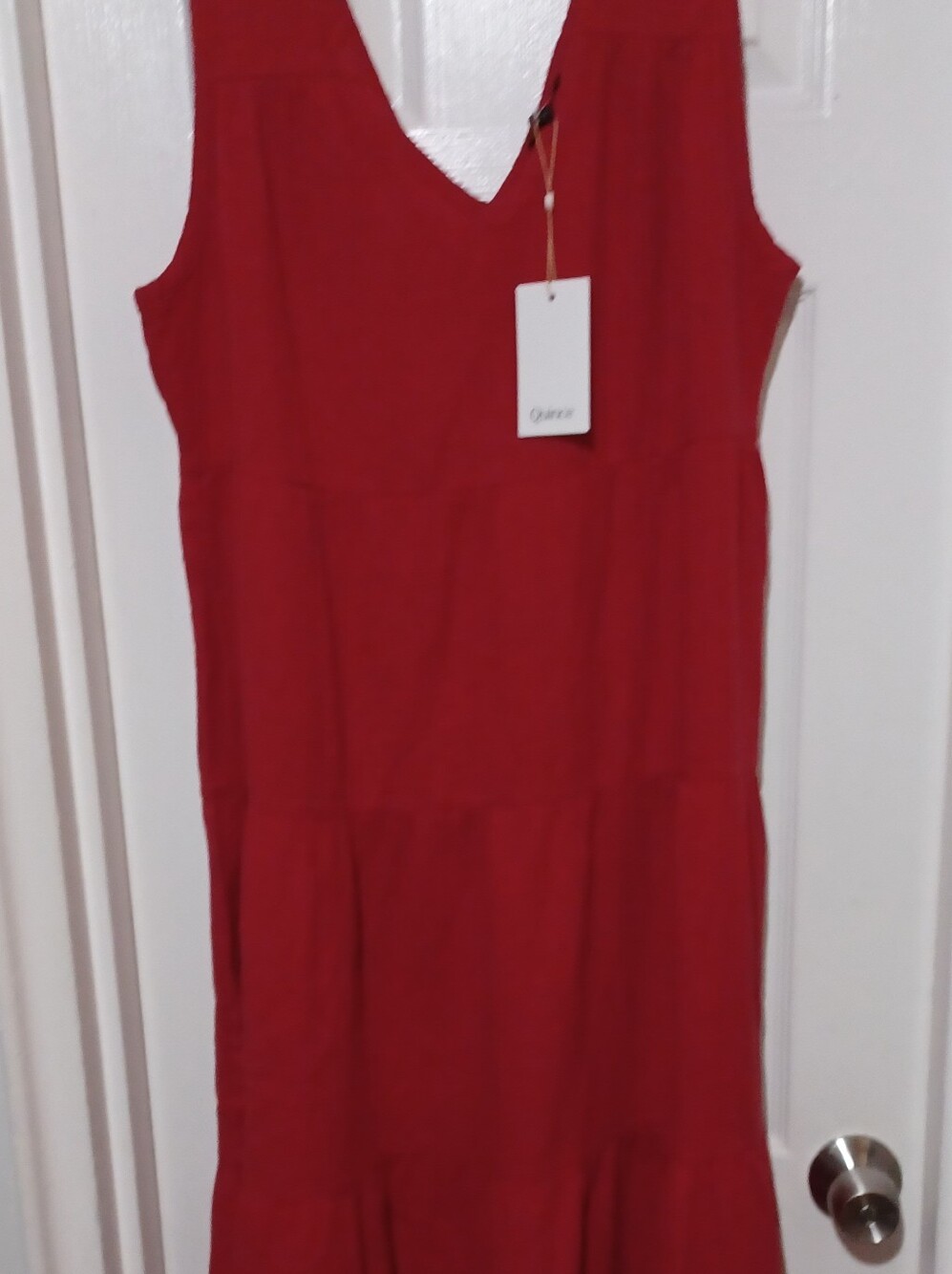 Quince Red Midi Dress